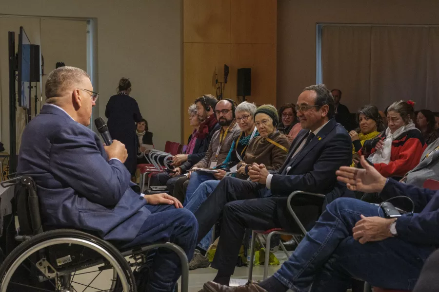 Moment de les conclusions a càrrec del directord e Support-Girona, Josep Maria Solé.
