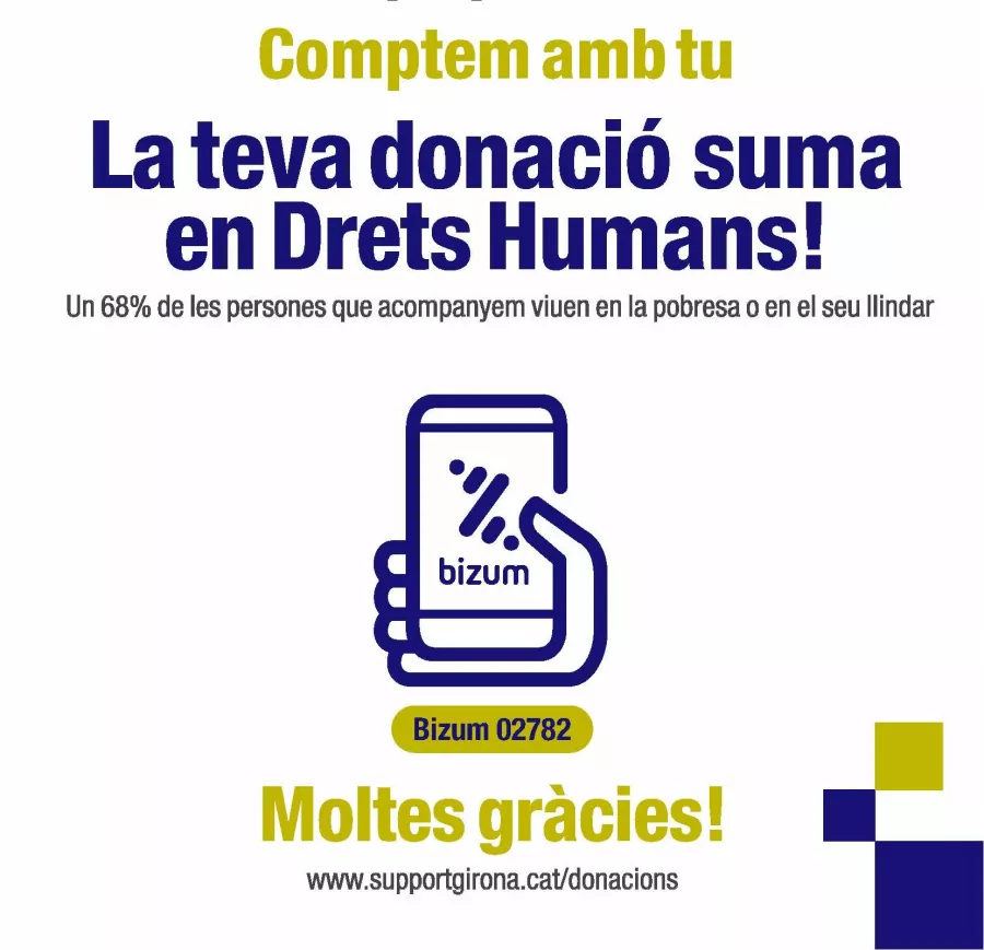 Support-Girona activa un Bizum per facilitar la donació privada