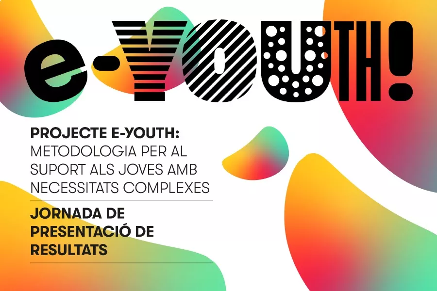 Portada de la jornada de presentació dels resultats del projecte e-youth