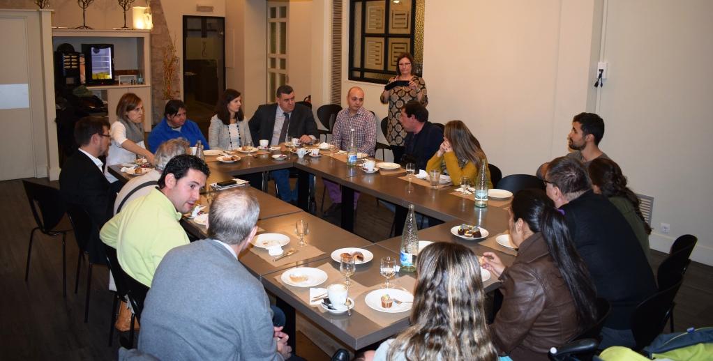 Sabrina Ferraina, policy officer de l'EASPD, es reuneix amb la Fundació Tutelar a Girona
