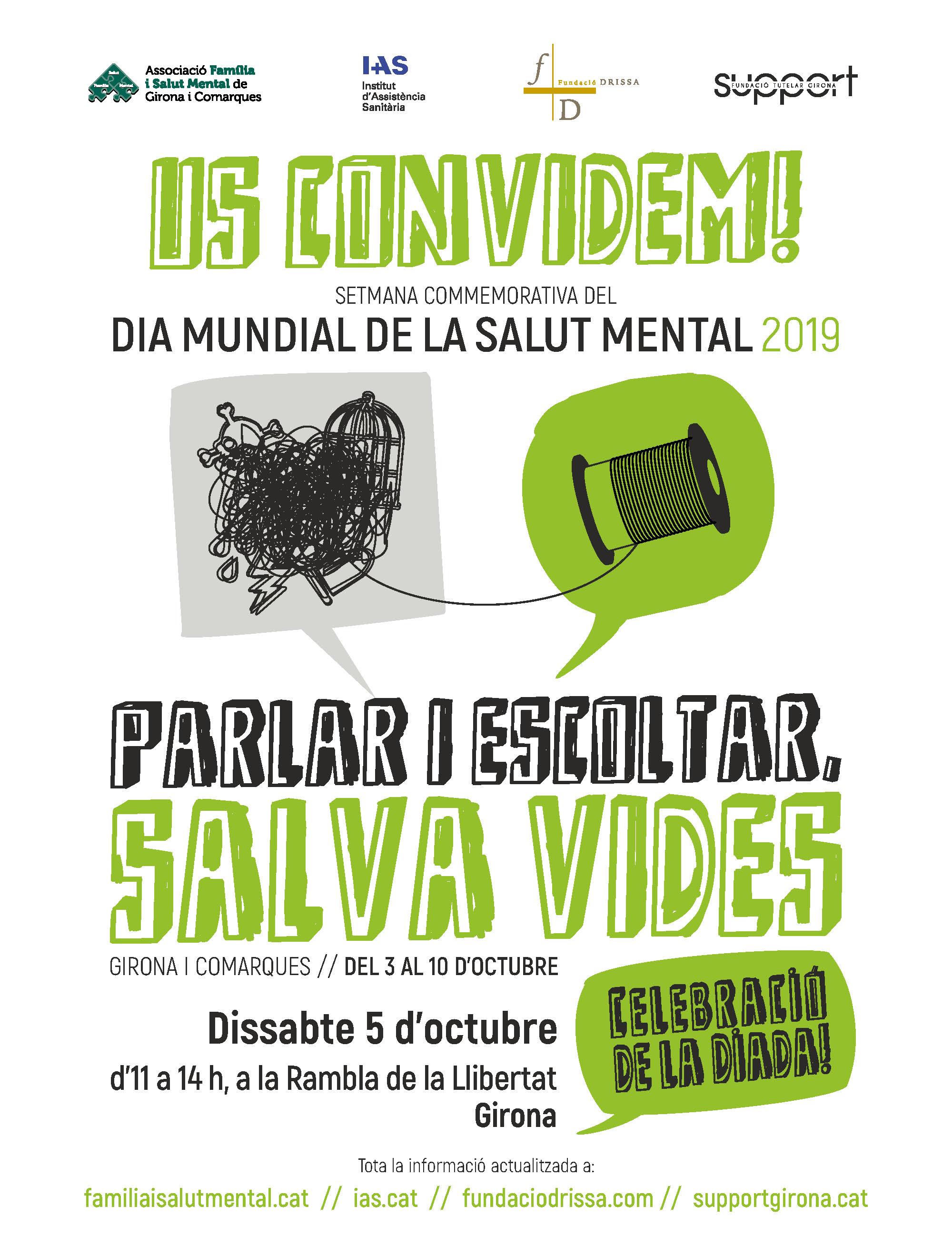 Programa d'actes commemoratius del Dia Mundial de la Salut Mental 2019