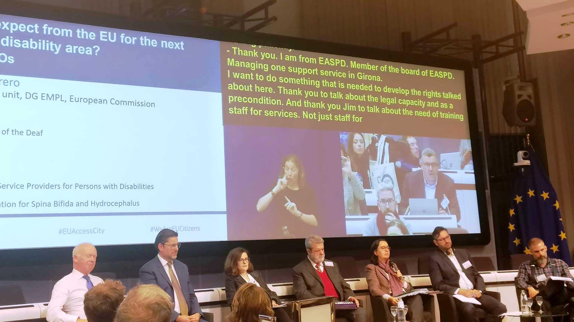 Support participa en la conferència 2019 del "Dia Europeu de la Discapacitat" a Brusel·les