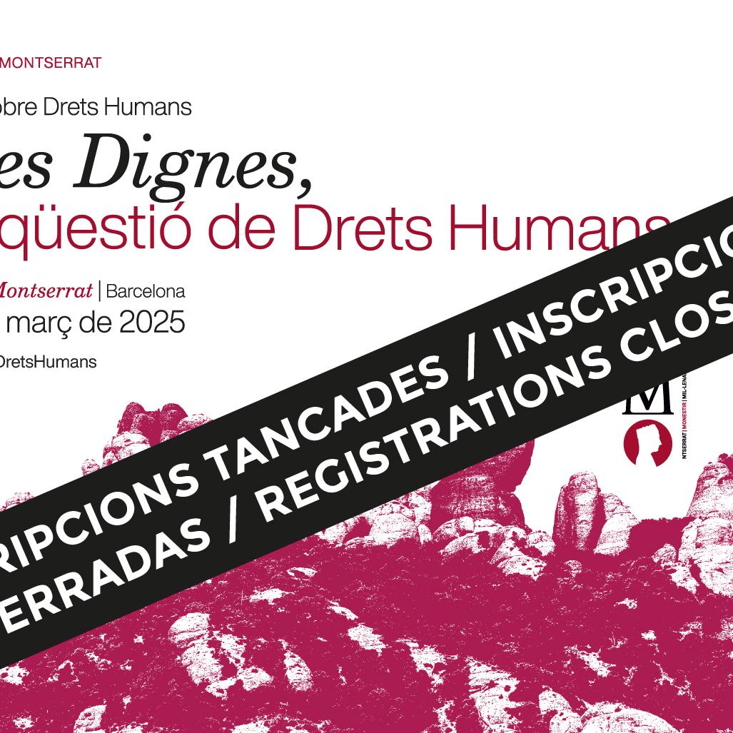 Imatge de la jornada amb un línia de text que diu que les inscripcions estan tancades